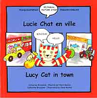Lucy Cat in Town - French-English bilingual book